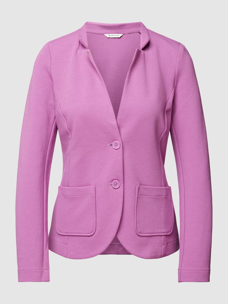 Blazer in unifarbenem Design mit Eingrifftaschen in mauve