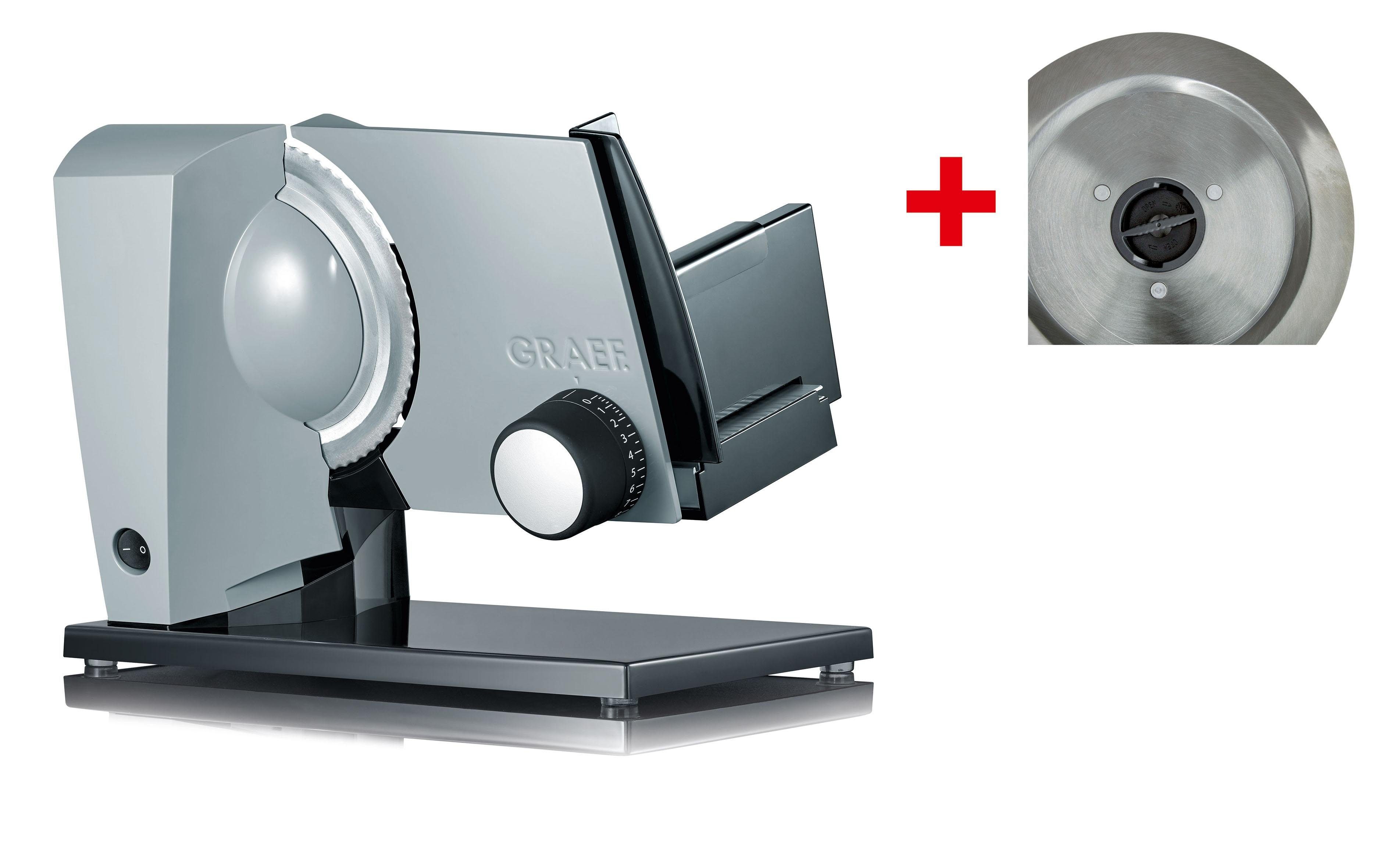 Graef Allesschneider Sliced Kitchen S 11120 Twin, 170 W, Stabiler und leichtgängiger Schlitten mit Kindersicherung
