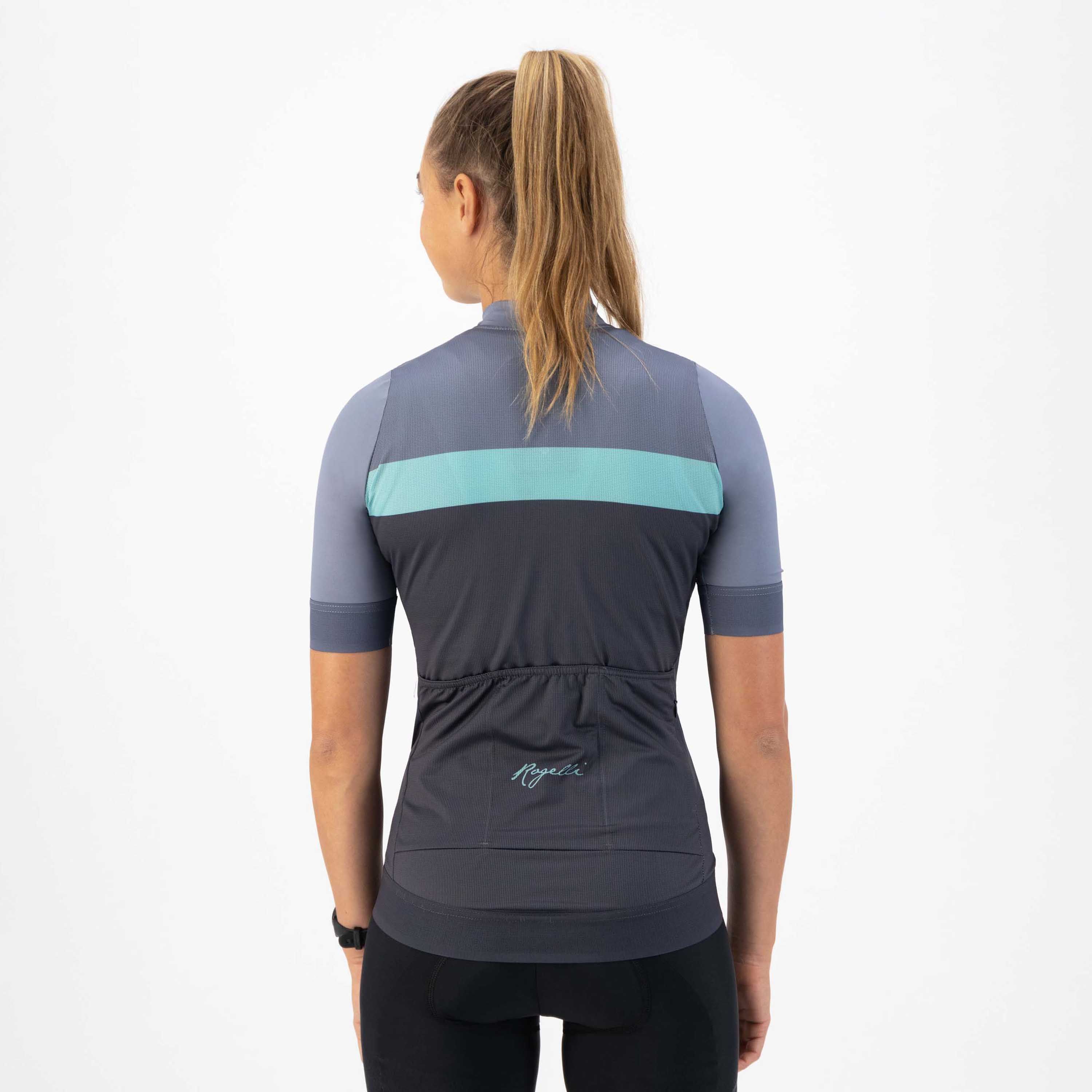 Rogelli Prime Blau/Türkis Damen Radtrikot Kurzarm
