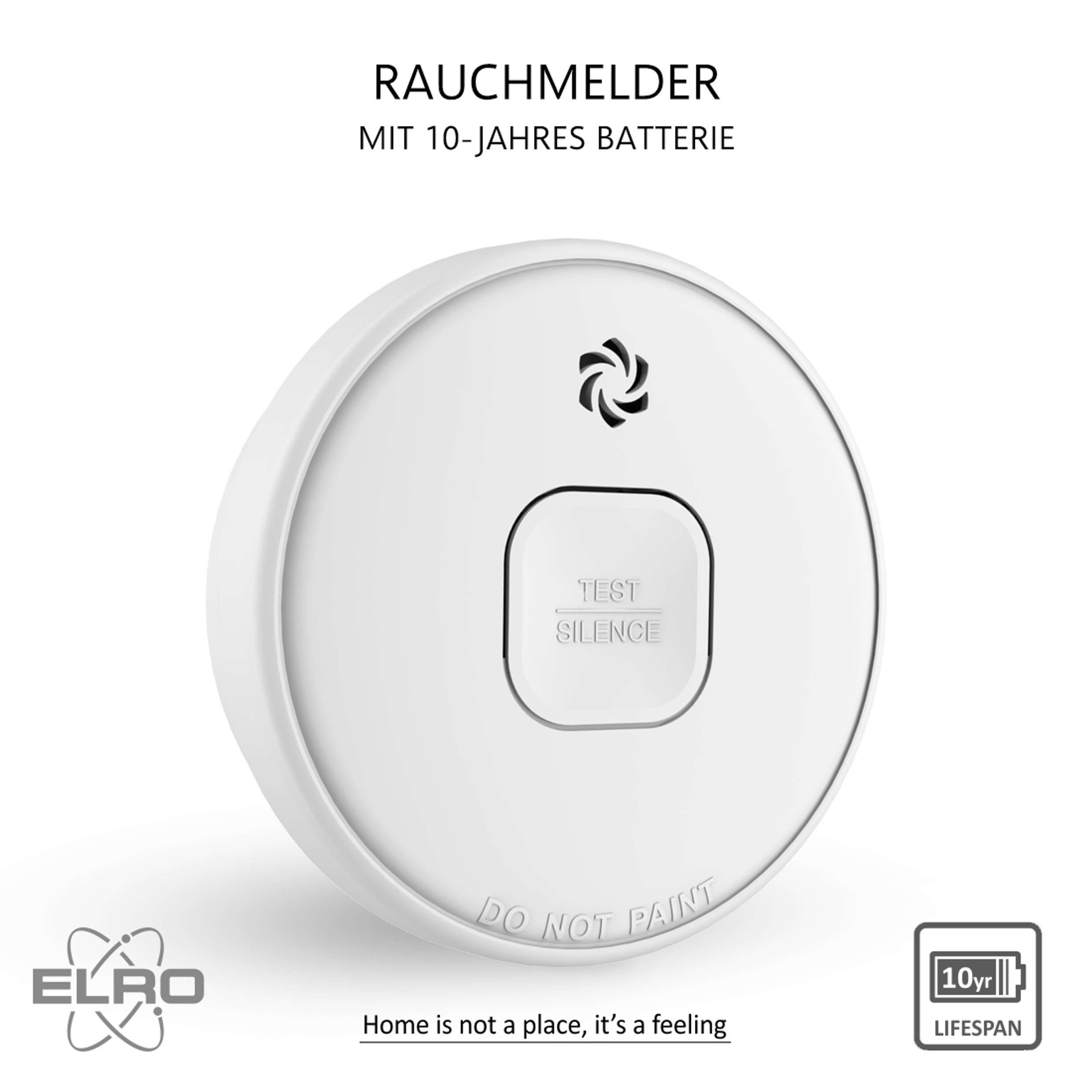 Elro FS201011 Rauchmelder (mit 10-Jahres-Batterie, Remove Hitzewarnmelder)