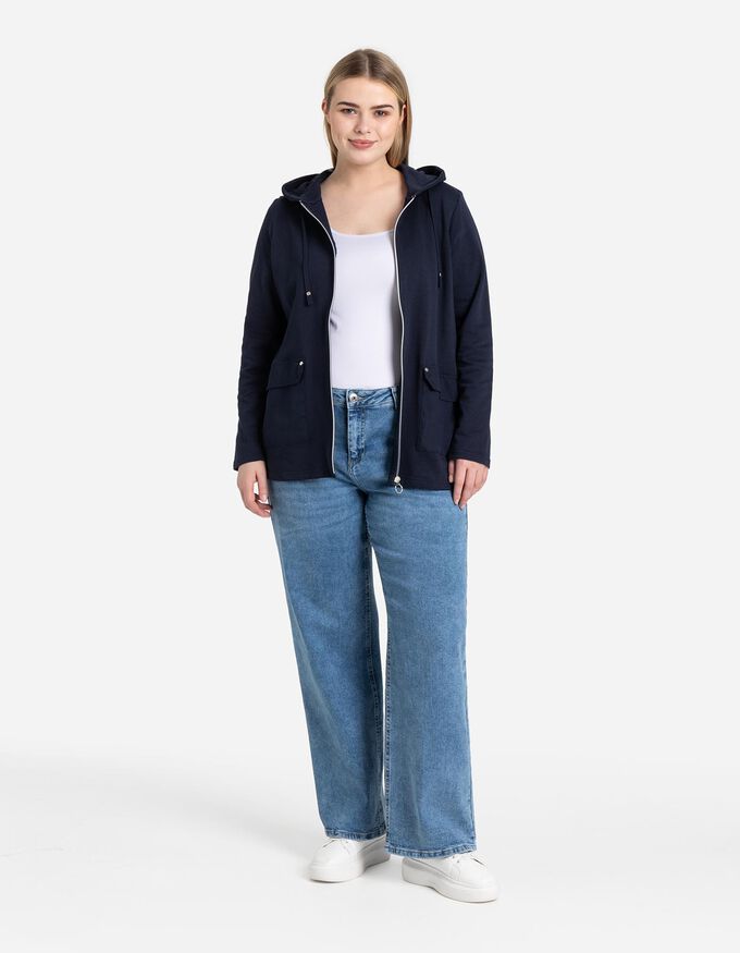 Sweatjacke - Baumwoll-Mix