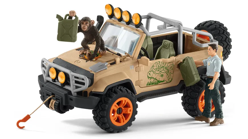 Schleich 42410 - Wild Life - Geländewagen mit Seilwinde