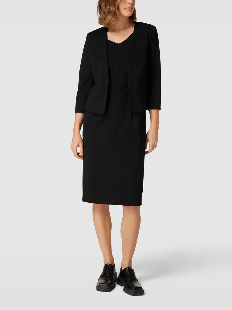 Blazer mit Hakenverschluss in schwarz