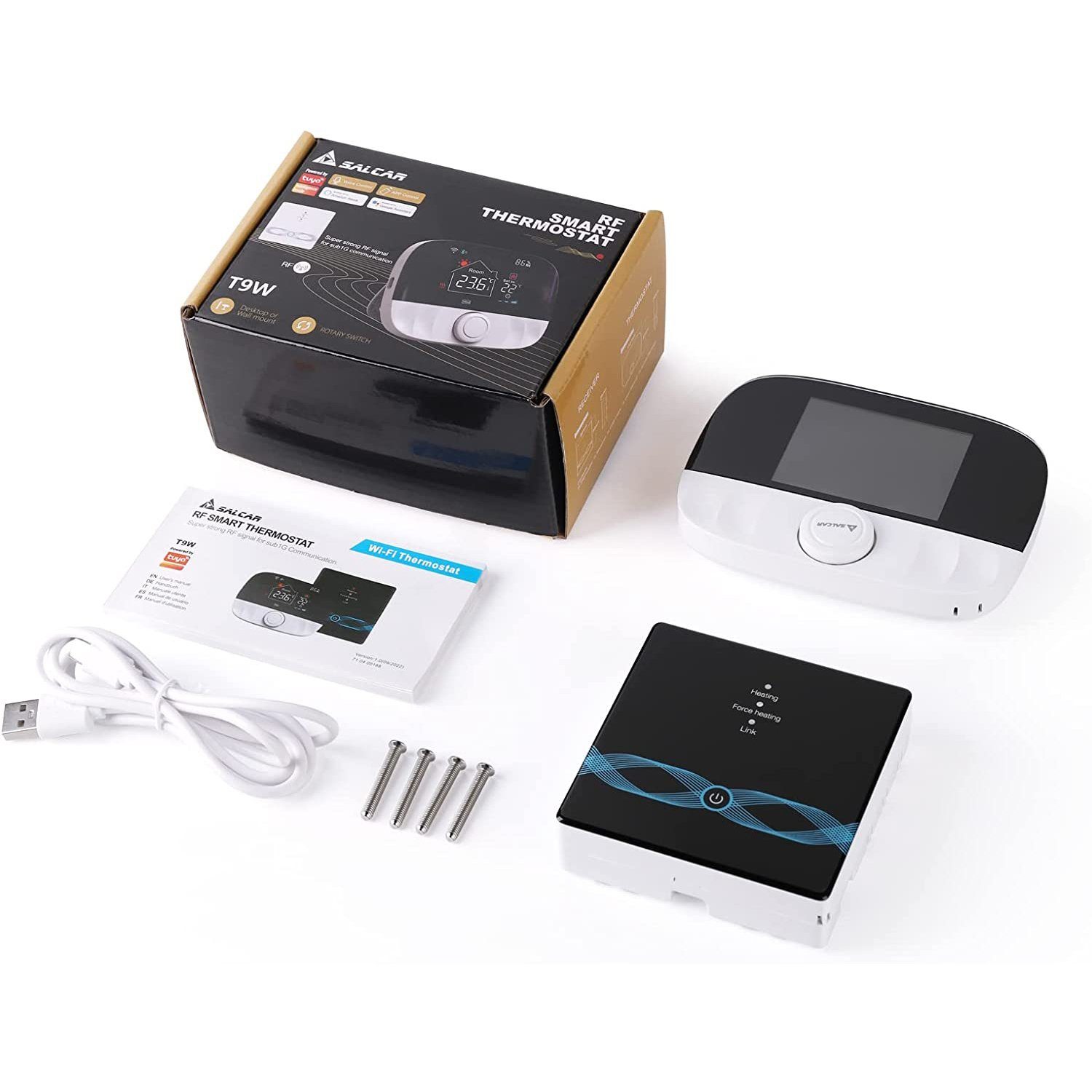 Salcar Heizkörperthermostat WiFi Smart Thermostat T9W Heizkörperthermostat