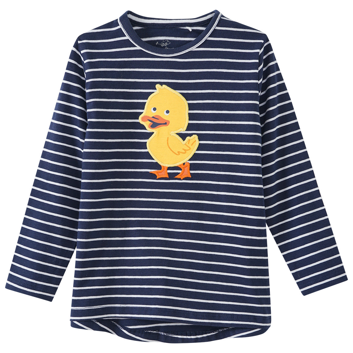 Mädchen Langarmshirt mit Entchen-Applikation