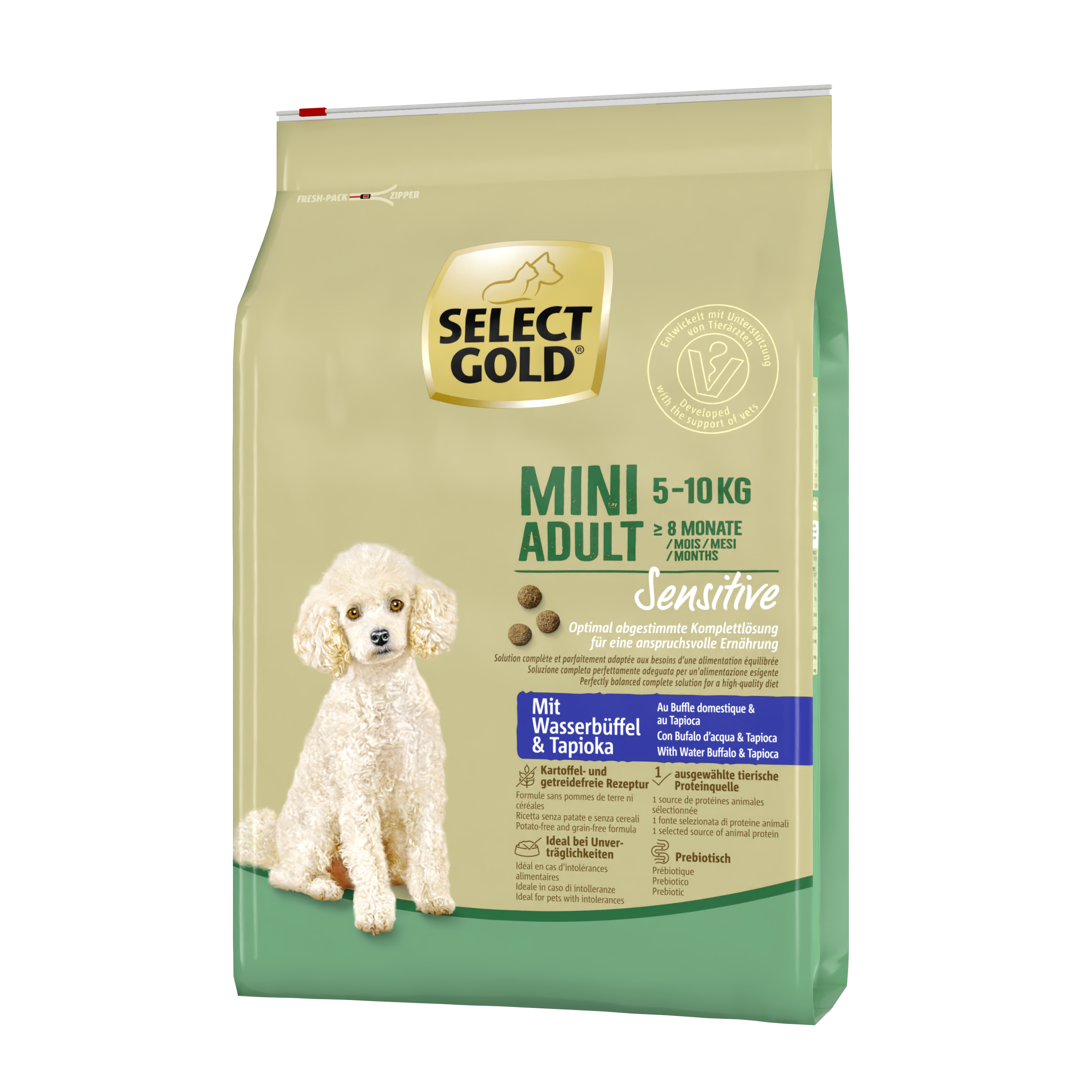 SELECT GOLD Hundetrockenfutter SELECT GOLD Sensitive Mini Adult Wasserbüffel 4 kg