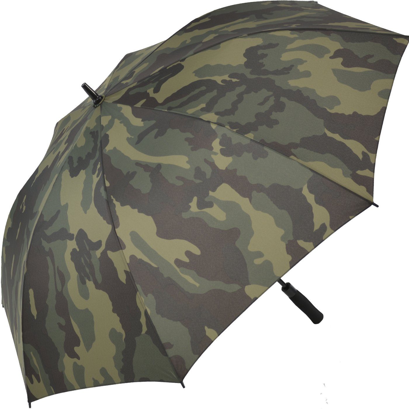 iX-brella Stockregenschirm XXL Golfschirm mit Automatik, Fiberglas Gestell - Camouflage, stabil