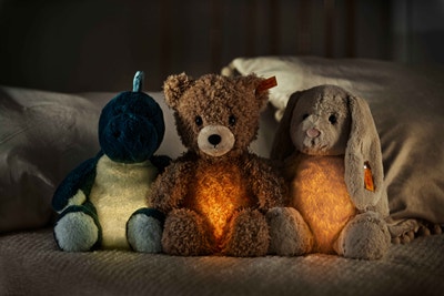 Light at Night Spott Stegosaurus, 28 cm, hellblau