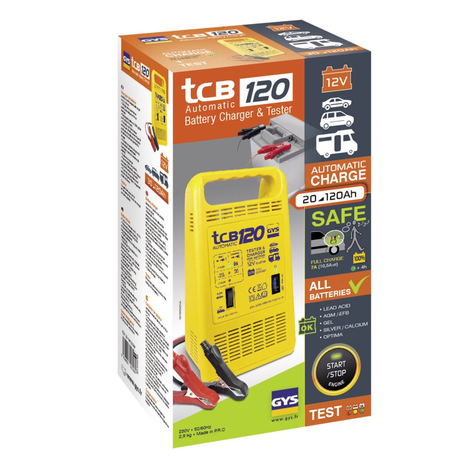 Gys 5192023284 TCB 120 automatinis 12 V 20–120 Ah akumuliatoriaus įkroviklis