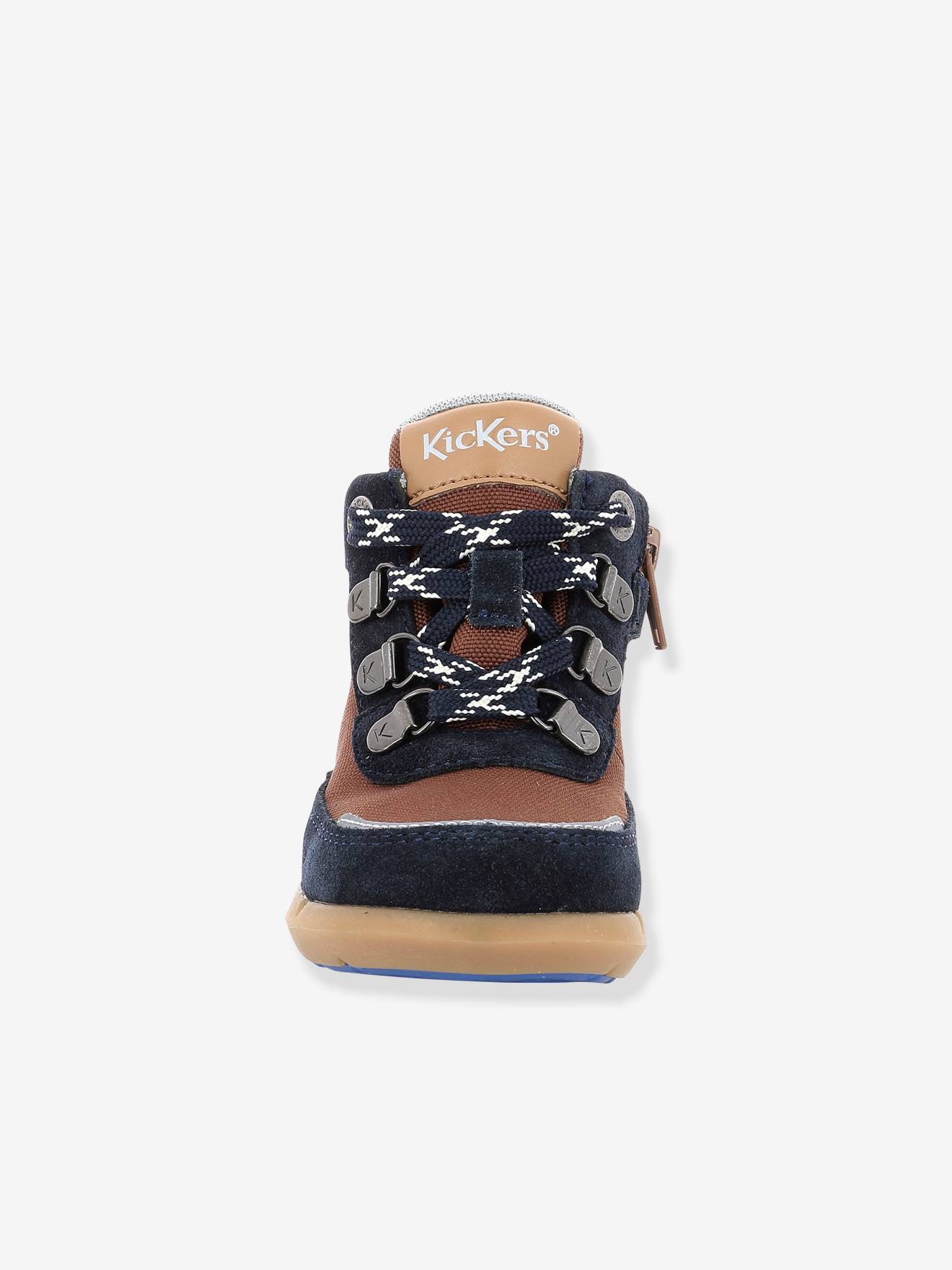 Baskets sneakers garçon Juniby KICKERS® marine marron
