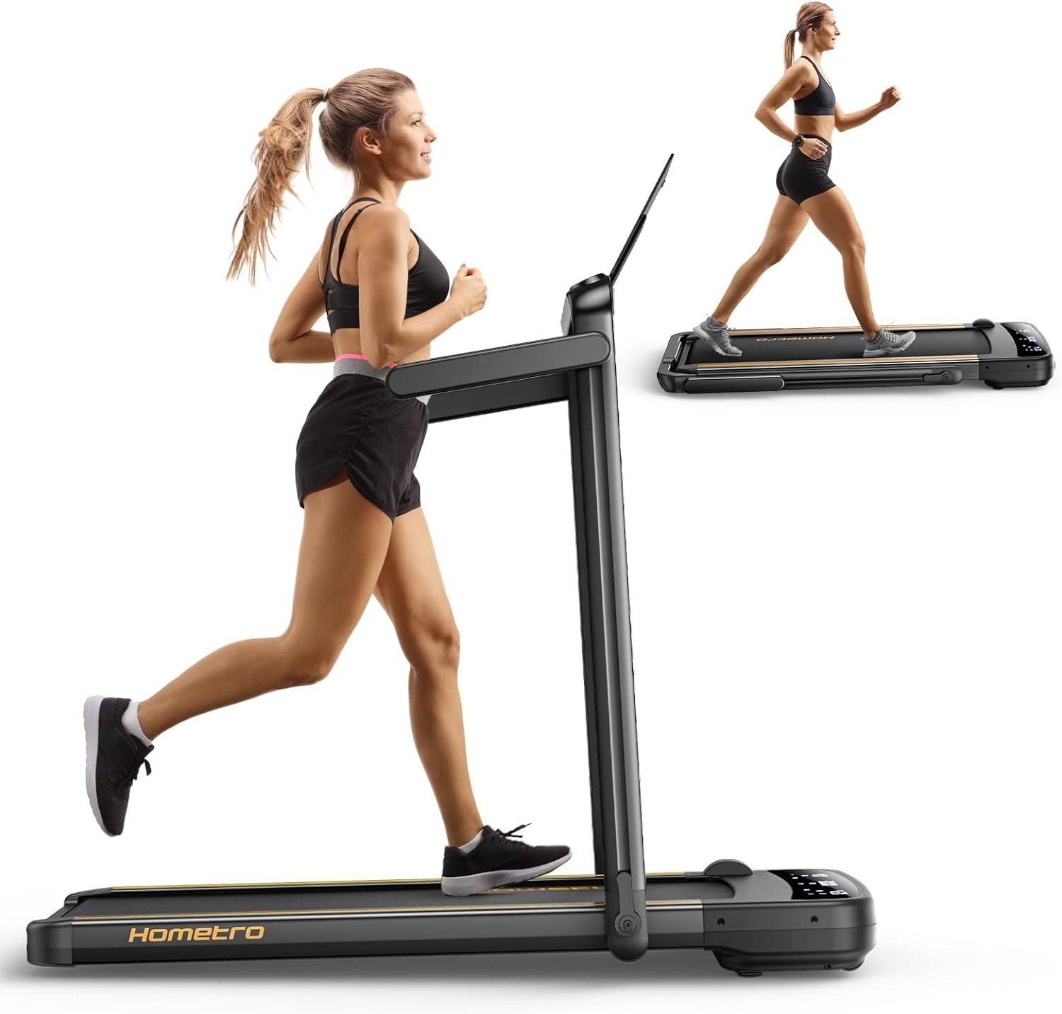 homeTro Laufband (Klappbar Elektrisches Laufbänder für Zuhause, mit App-Treadmil), Walking Pad bis für Zuhause,unter dem Schreibtisch mit Fernbedienung