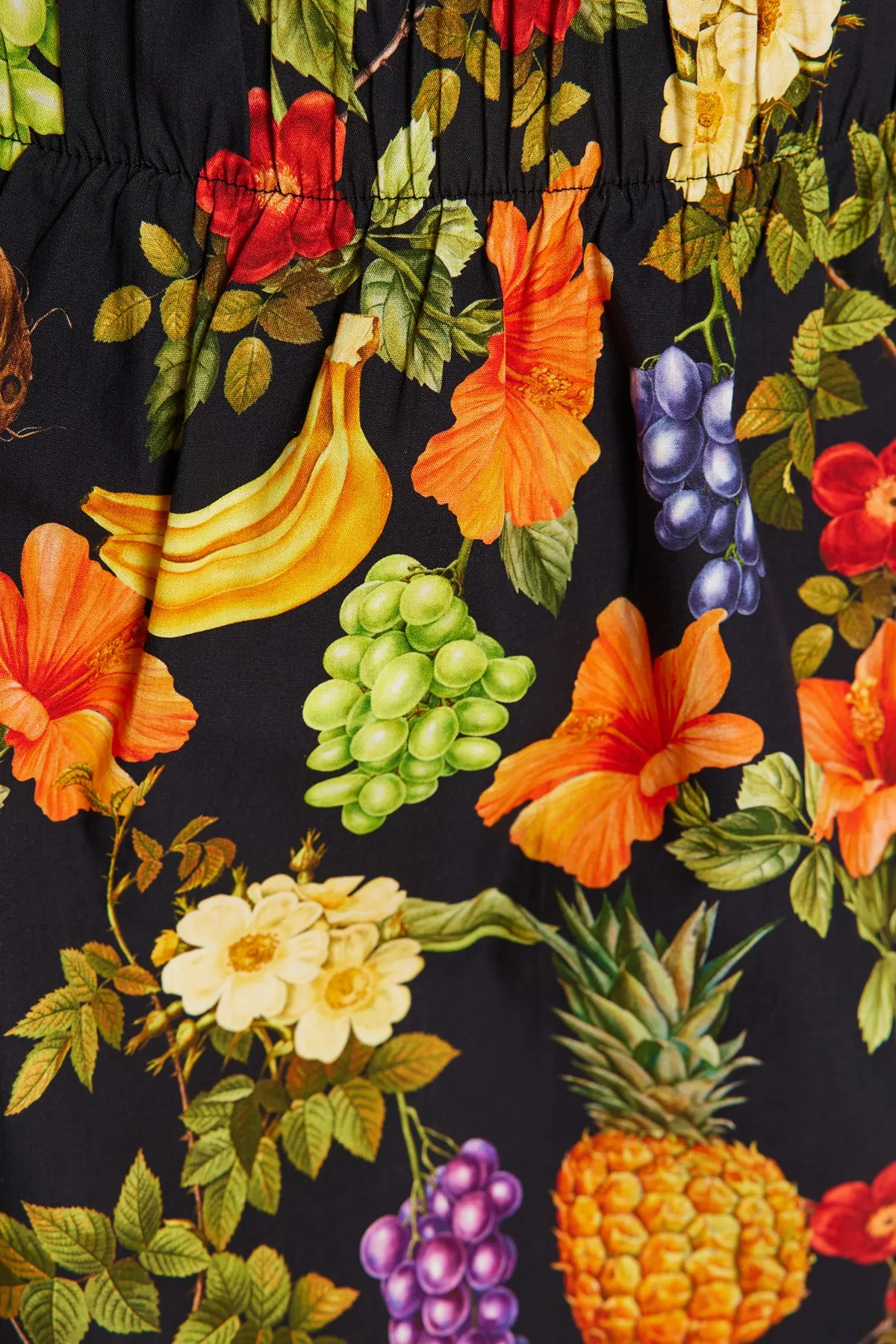 Trendyol Collection  Blusen- und Rock-Set aus 100 % Baumwolle mit Obstmuster und gerafftem Webmuster TBESS23AU00170