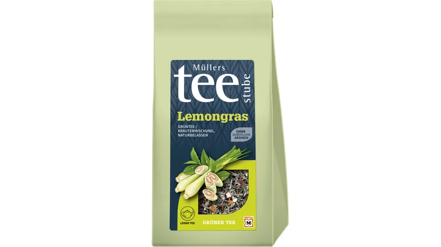 Müllers Teestube Grüner Tee Lose Lemongras 125 g