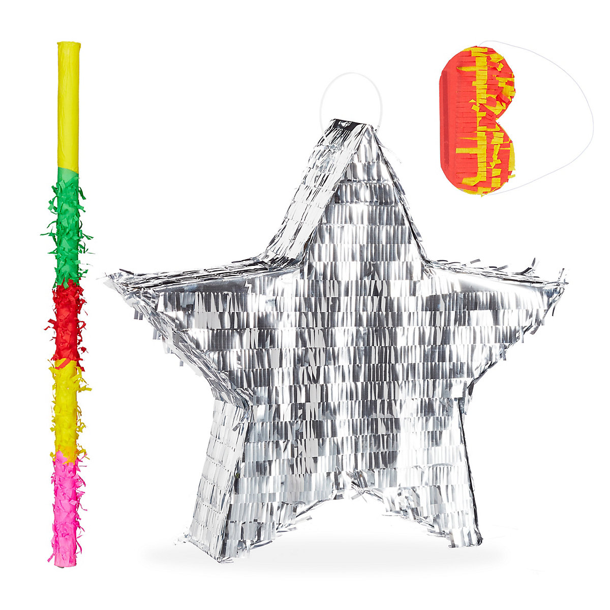 3 tlg. Pinata Set Stern