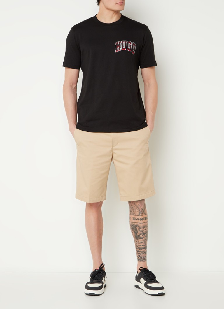 Pantaloni chino HUGO BOSS Darik cu croială dreaptă și buzunare laterale