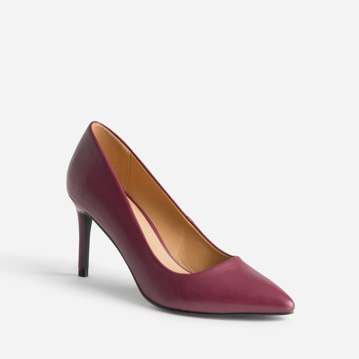 Escarpin TEXTO prune à talon fin