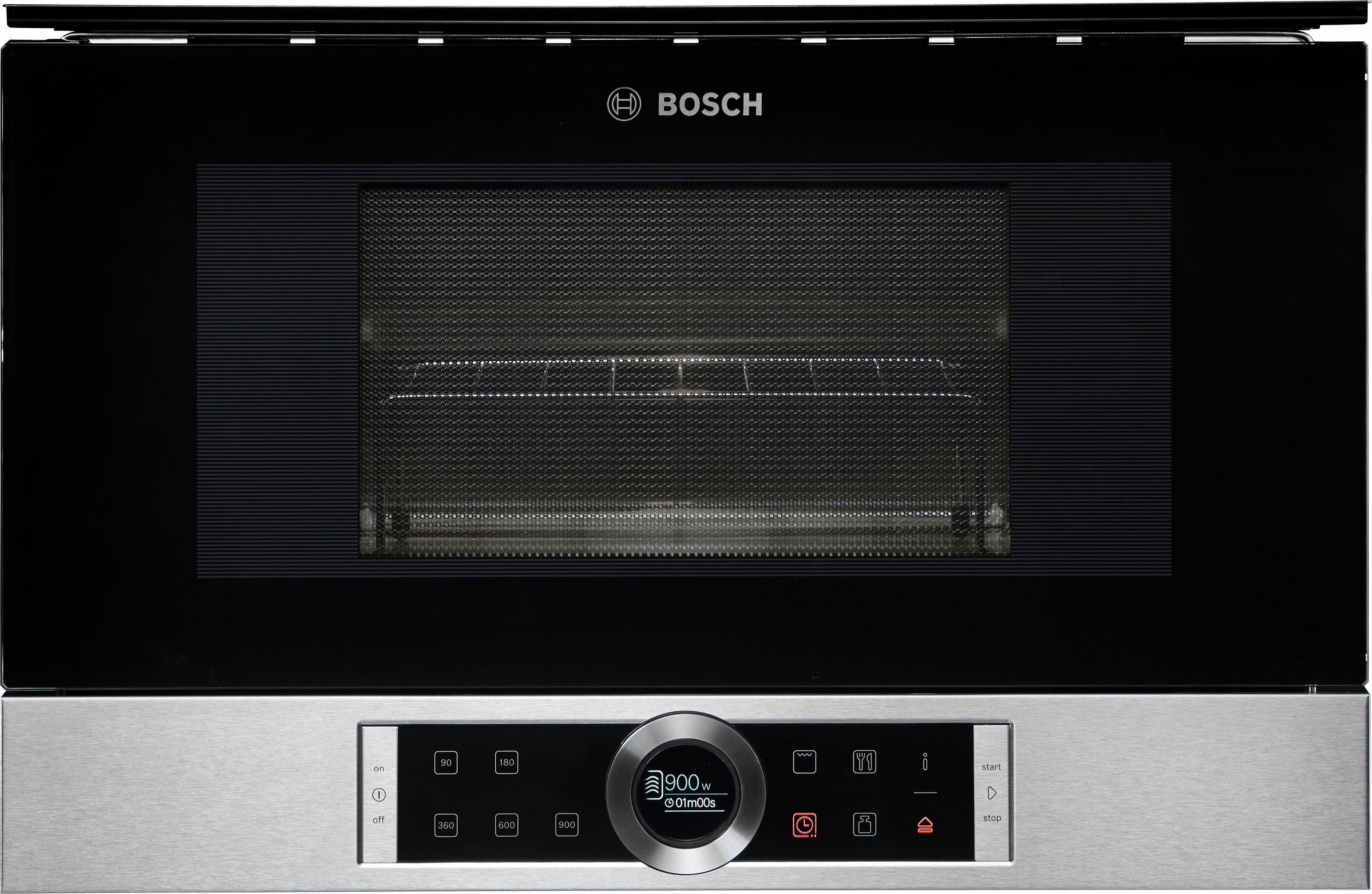 BOSCH Einbau-Mikrowelle BER634GS1, Grill, Mikrowelle, 21 l