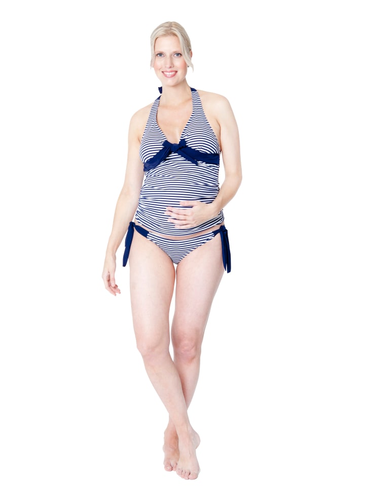 petit amour Umstandstankini ANNIE in Blau-weiß gestreift maternity swimwear günstig kaufen