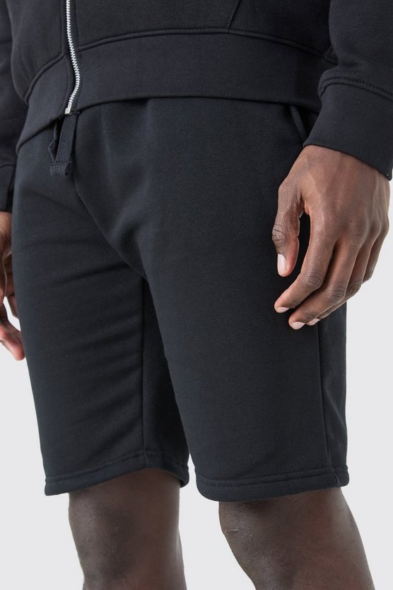 Mittellange Slim-Fit Jersey-Shorts