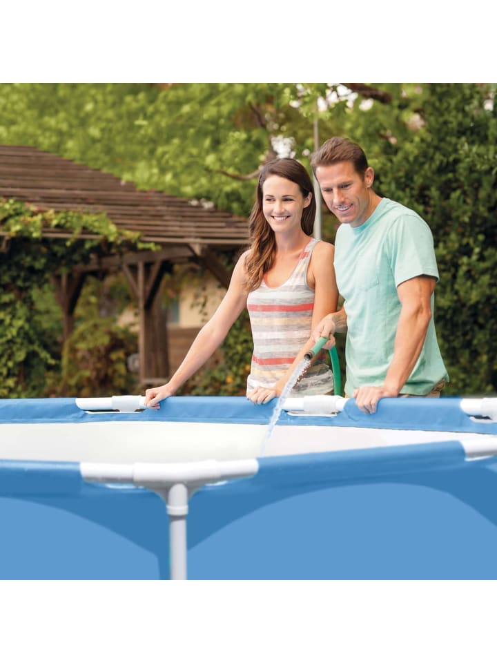Intex Metal Frame Pool mit Überdachung (183x38cm) in blau günstig kaufen onesize