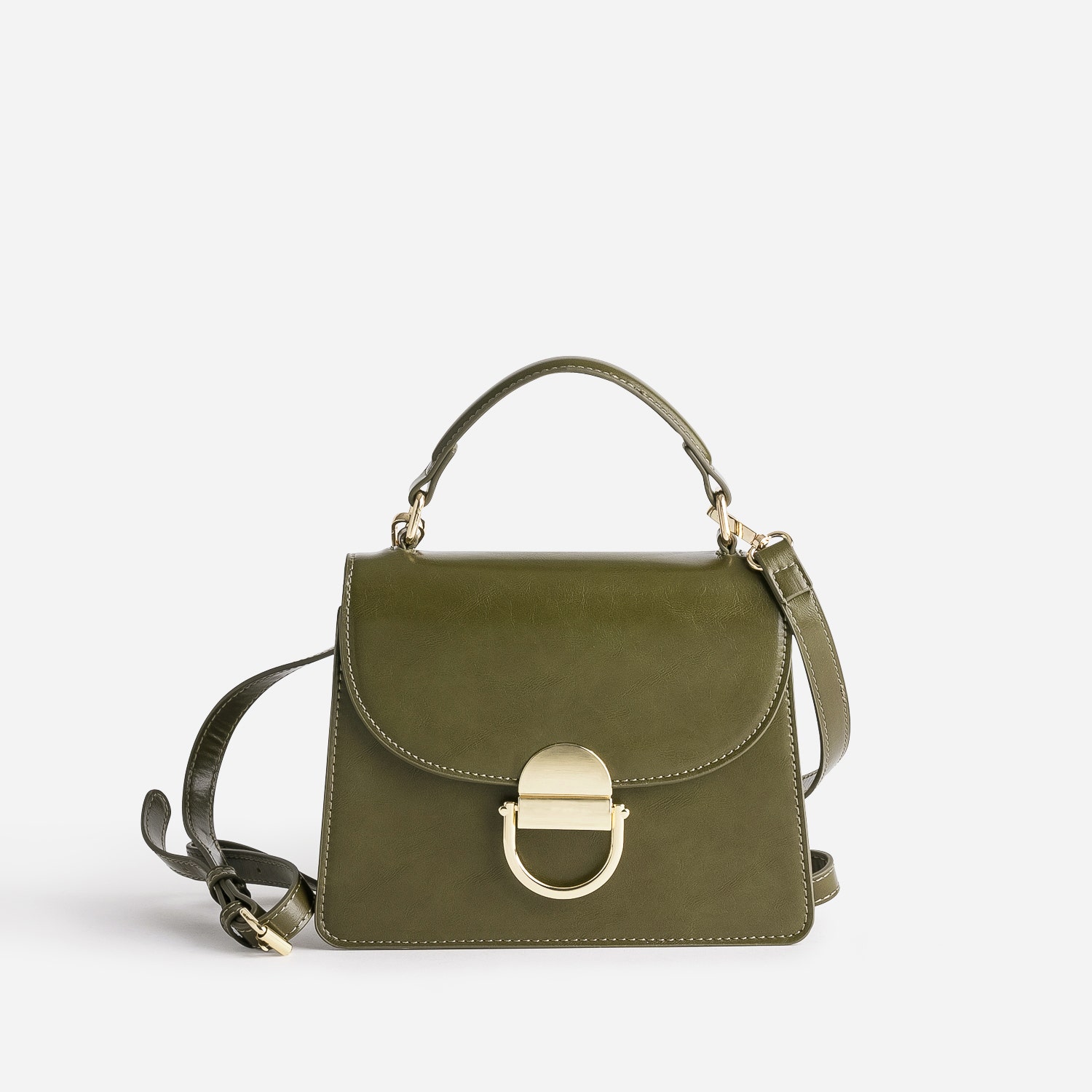Sac à main kaki petit format