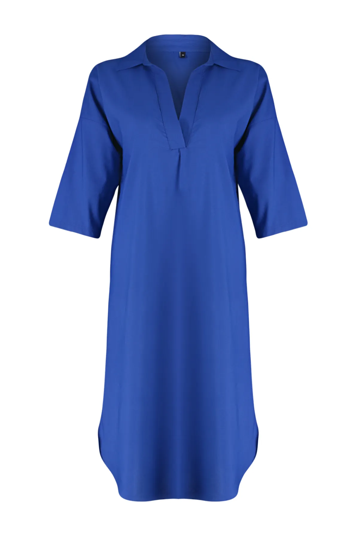Trendyol Collection  Saks Midi-Strandkleid mit gewebtem Schlitz TBESS21EL3847