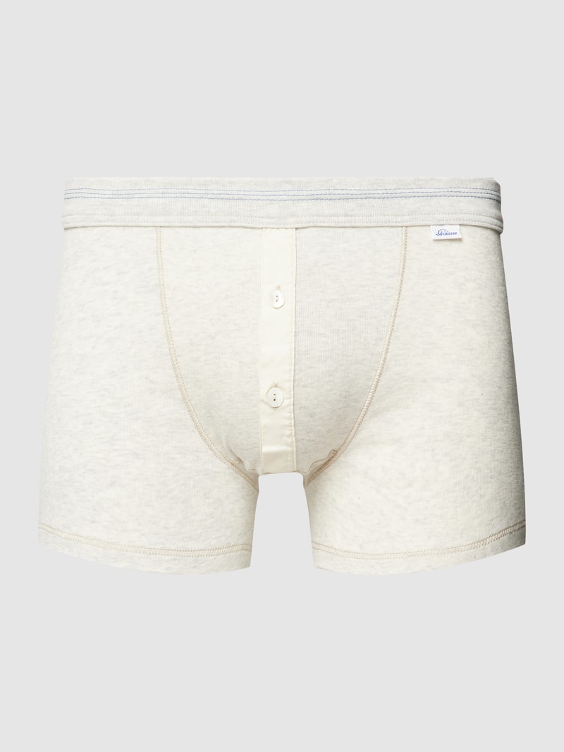 Boxershorts mit Strukturmuster Modell 'Karl-Heinz' in beige meliert