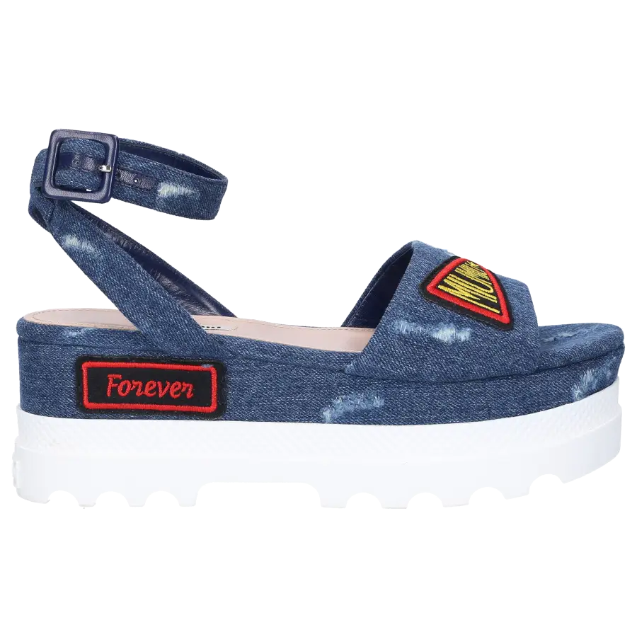 Miu Miu - Sandalen Denim - blau