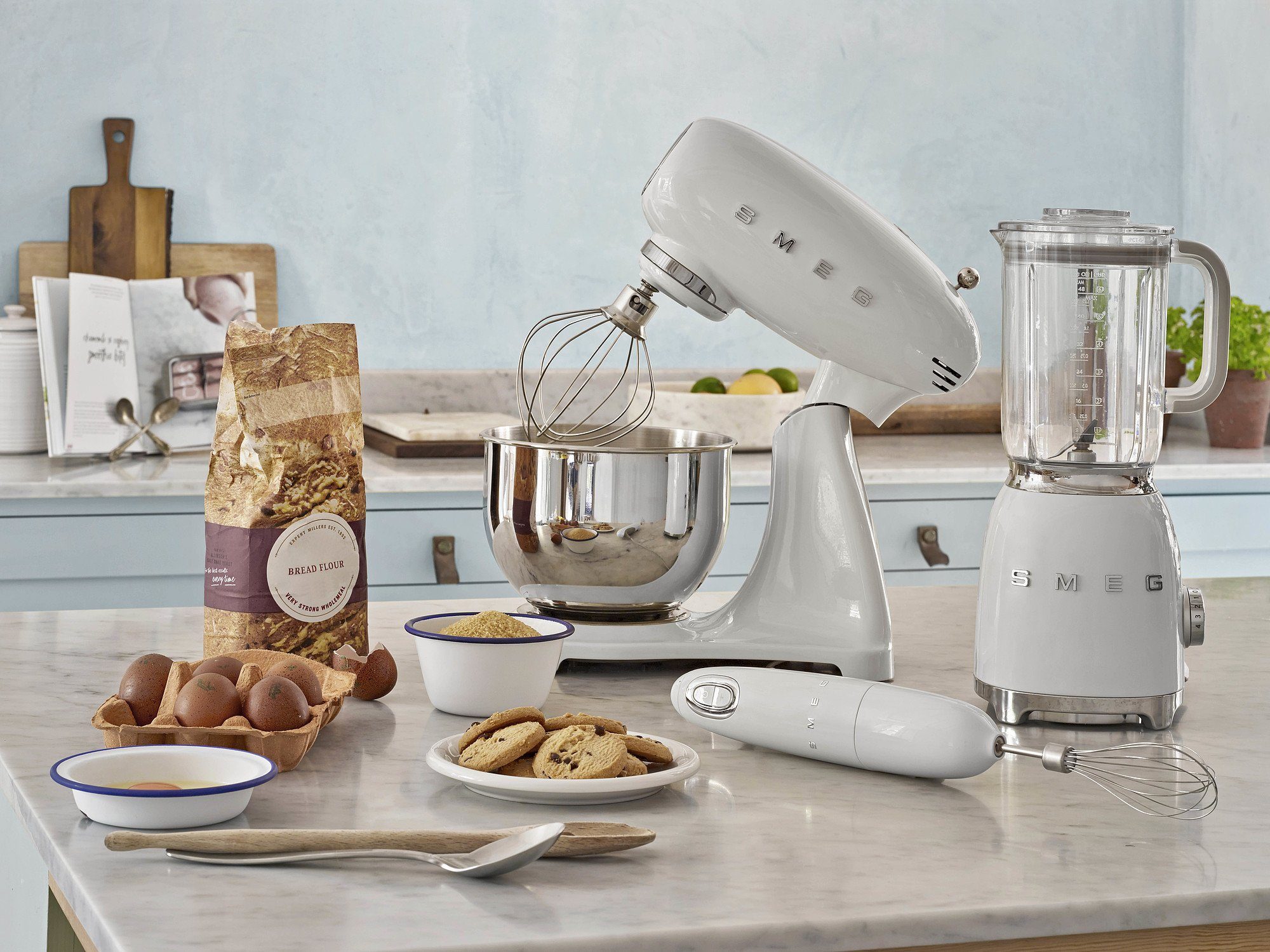Smeg Stabmixer HBF12WHEU Stabmixer AllMix Edition mit Zubehör