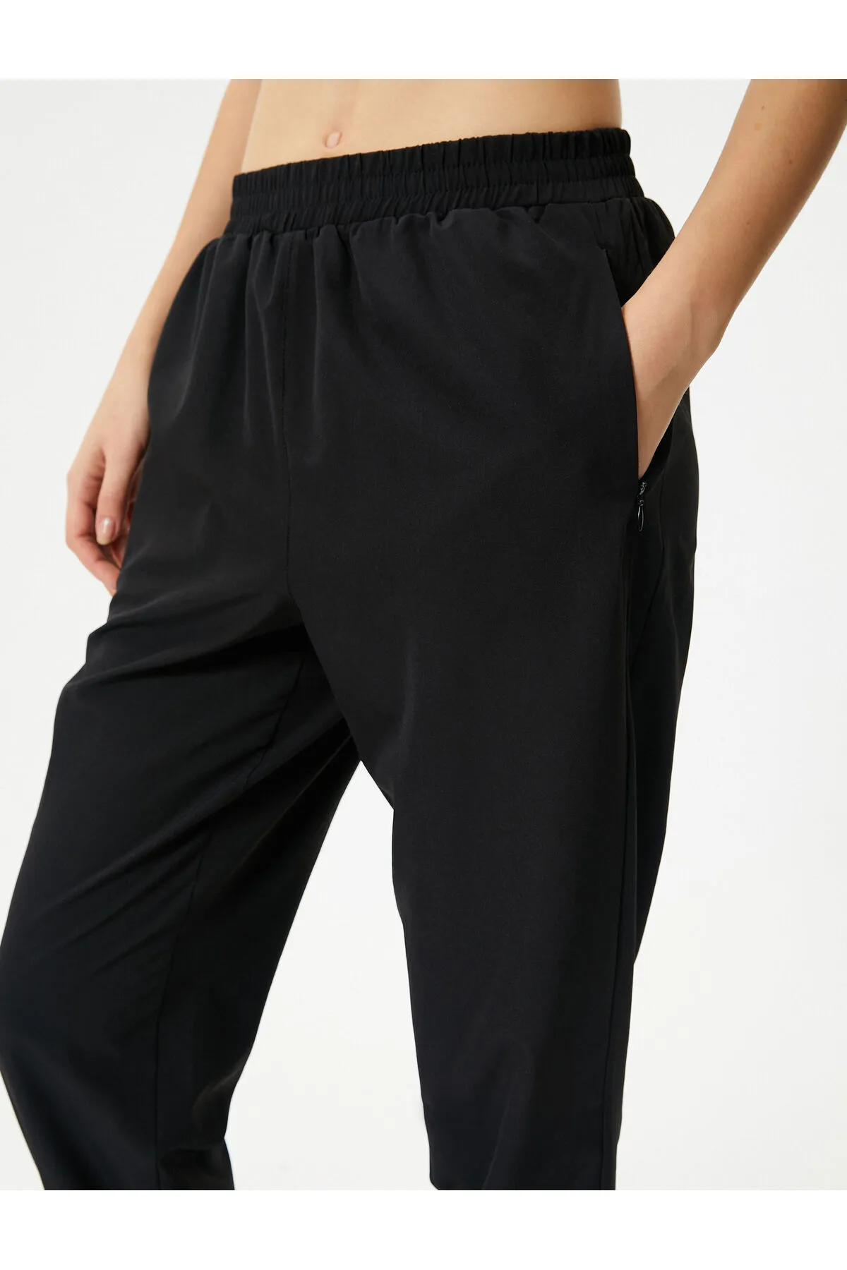 Koton  Jogger-Jogginghose, hohe Taille, bequeme Passform, Reißverschlusstasche
