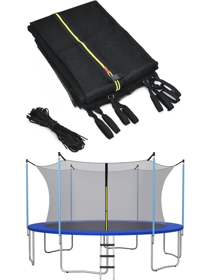 COSTWAY Trampolin Sicherheitsnetz 487cm für 6 Stangen in Schwarz günstig kaufen 185 cm