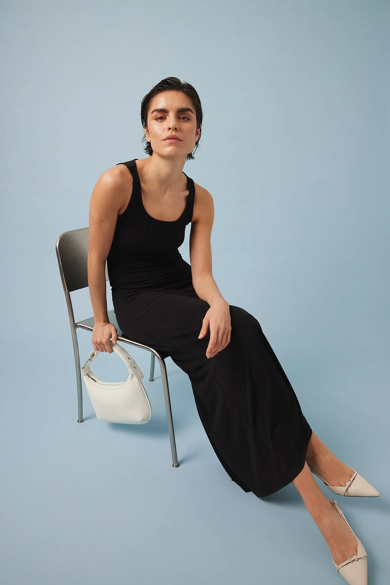 Maxi-Tank-Kleid mit Rundhalsausschnitt
