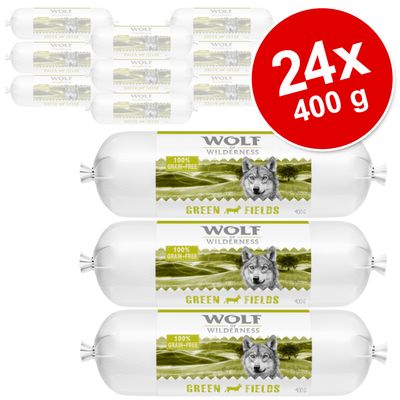 Sparpaket Wolf of Wilderness Adult 24 x 400 g  - Wurst