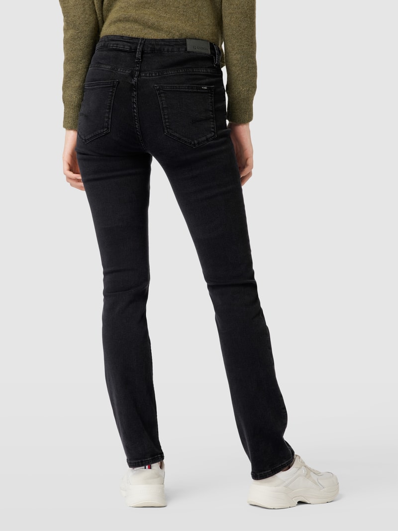 Straight Fit Jeans mit 5-Pocket-Design Modell 'CELIA' in schwarz