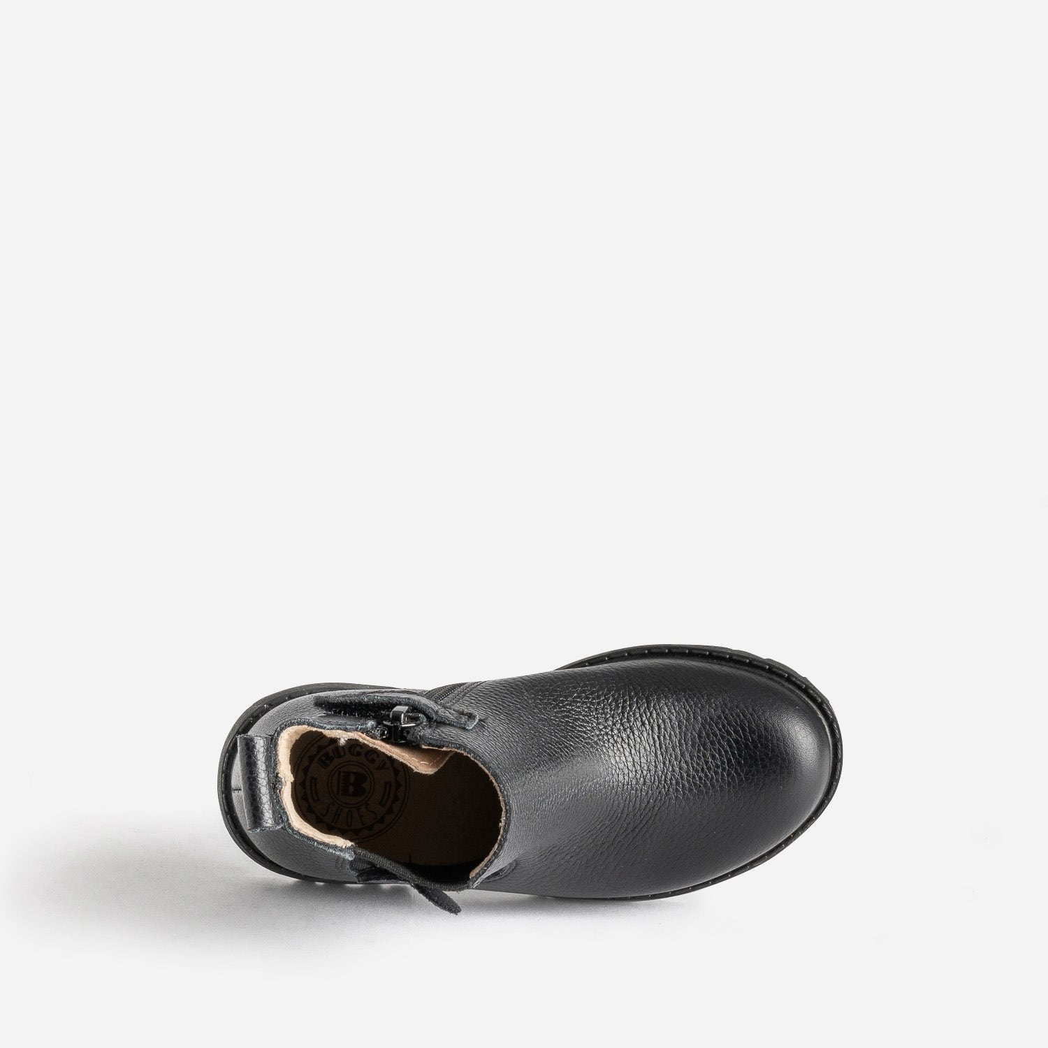 Chelsea boots éco-conçu BUGGY noir cuir décor cœurs