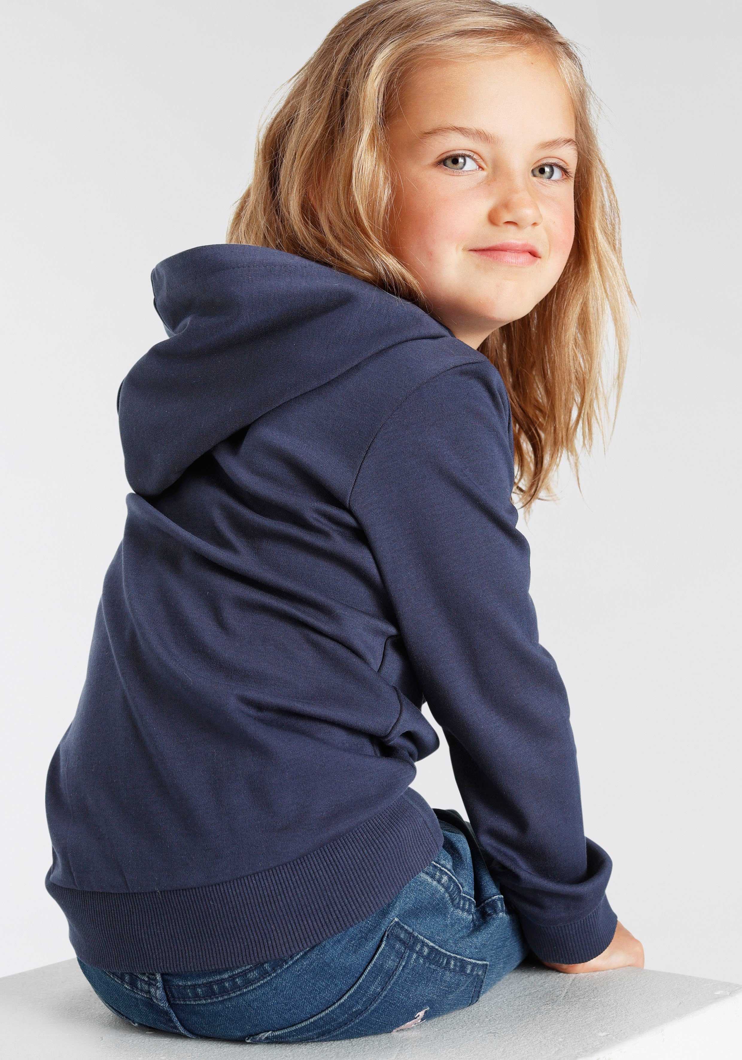 KangaROOS Kapuzensweatshirt aus Interlock-Material mit Wendepailletten