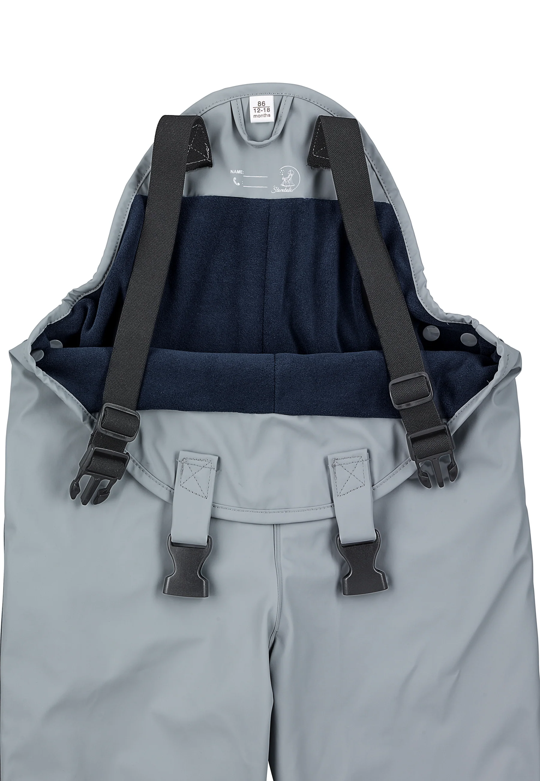 Regenhose Kinder, gefüttert mit Reflexstreifen