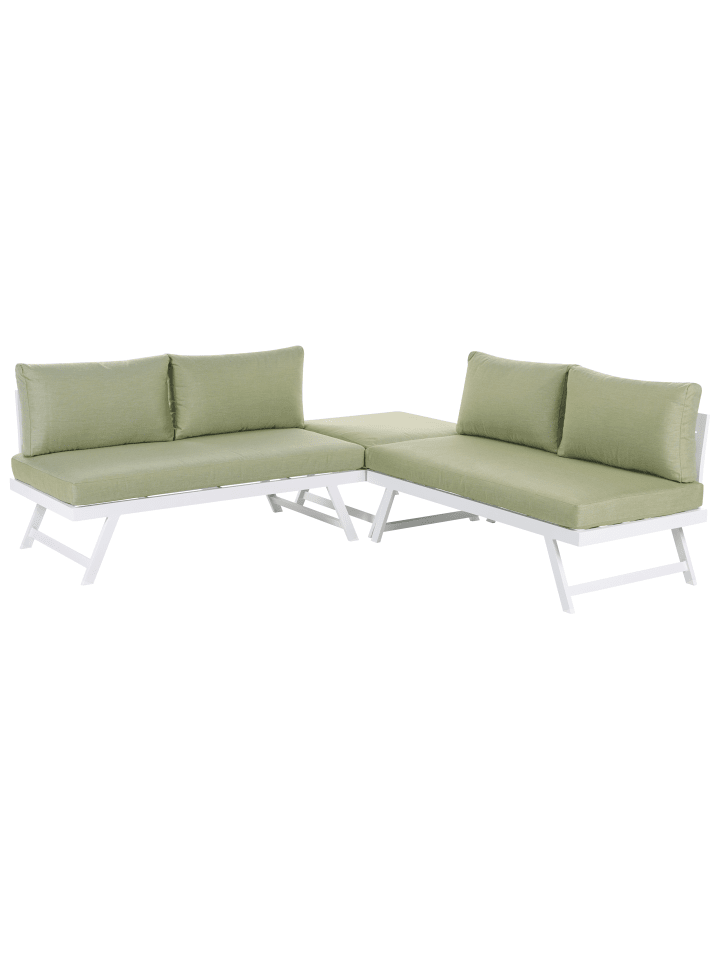Beliani 2-tlg Lounge Set COCCORINO in Grün/Weiß günstig kaufen onesize
