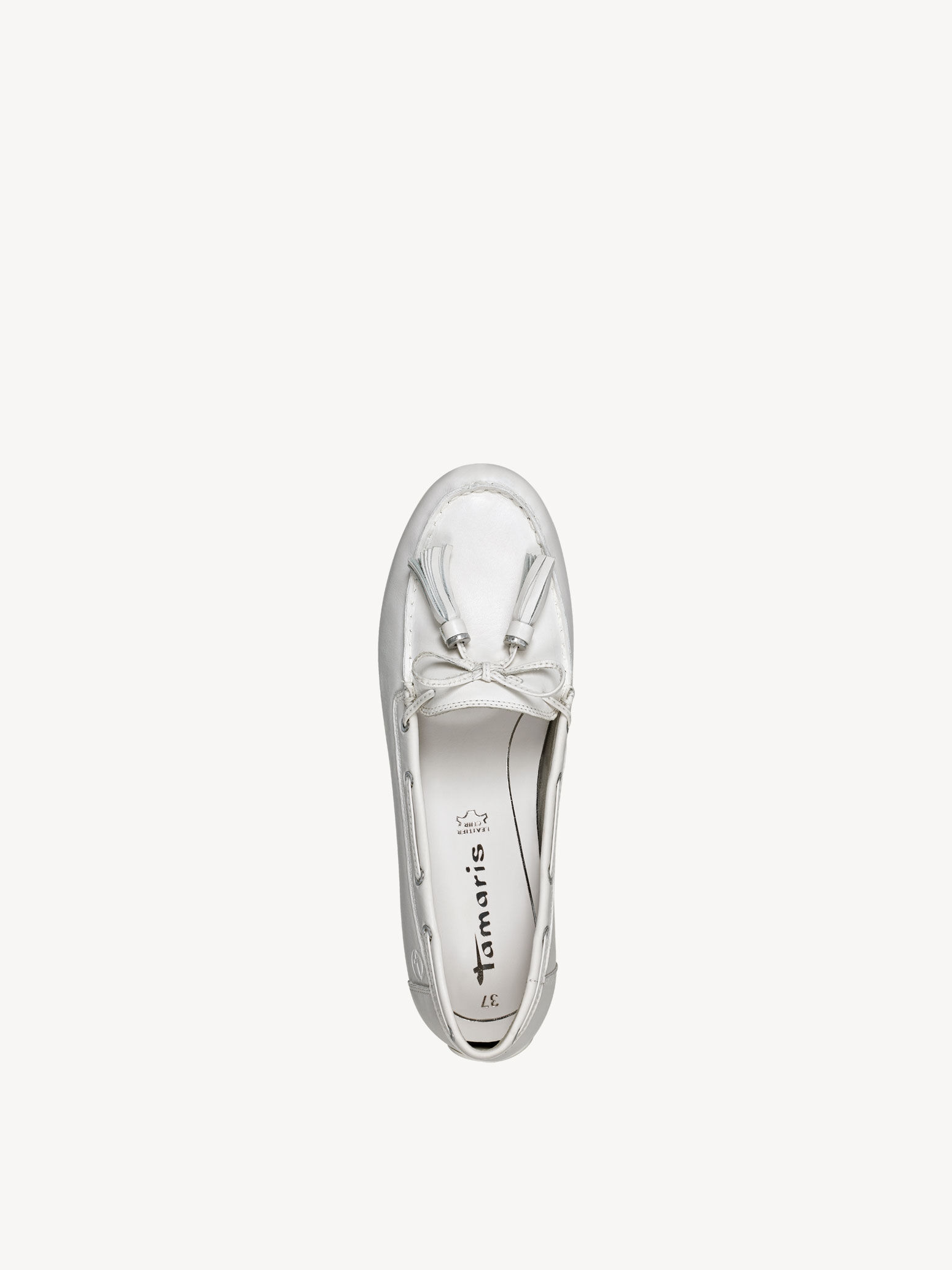 Mocassin en cuir - blanc