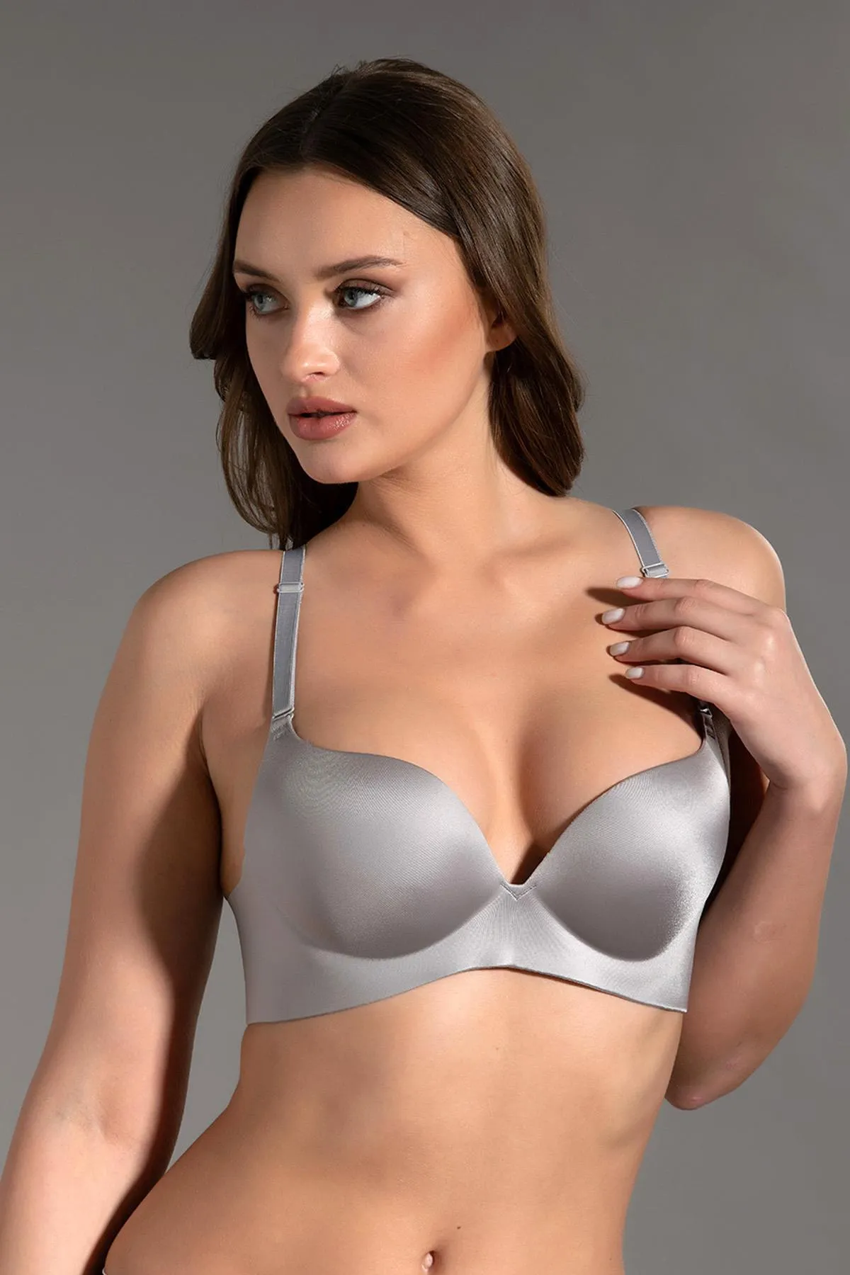 C&City  Unterstützter Laser Soft-Cup-BH C16045 Grau