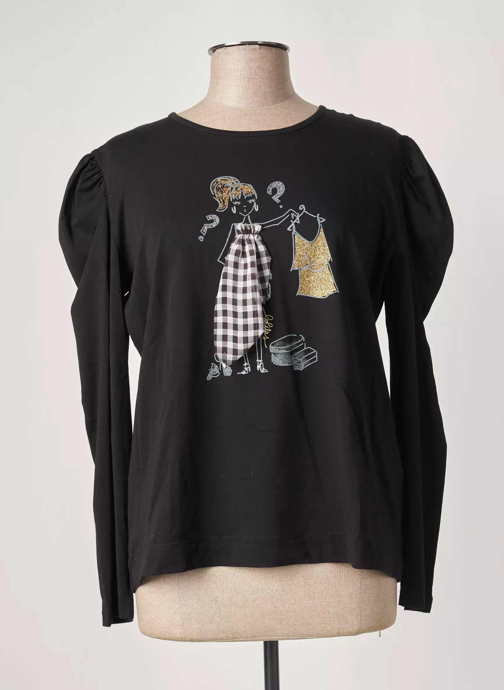 Lolitas Lolos Tshirts Femme couleur noir