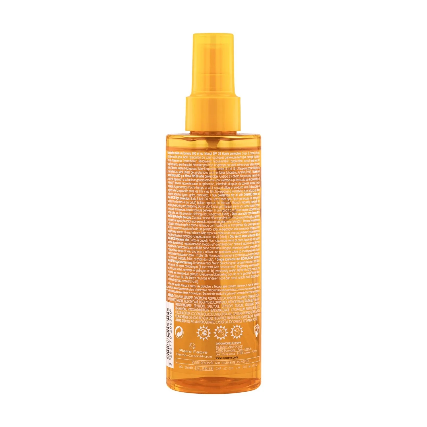 Polysianes Suchy olejek do opalania SPF30 z organicznym tamanu i monoi - olejek do opalania ciała o wysokiej ochronie, kuracja chroniąca włosy przed słońcem