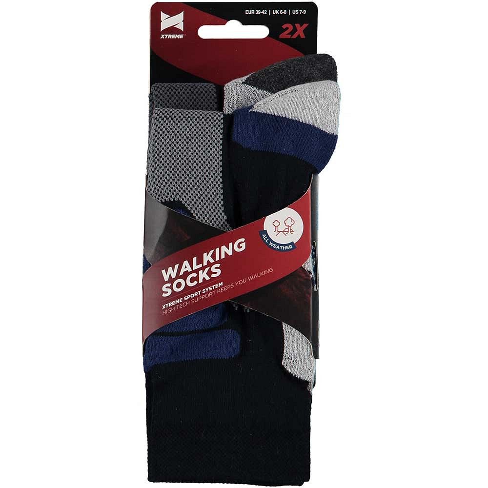 Xtreme 2 Paar Multi Blue Wandersocken