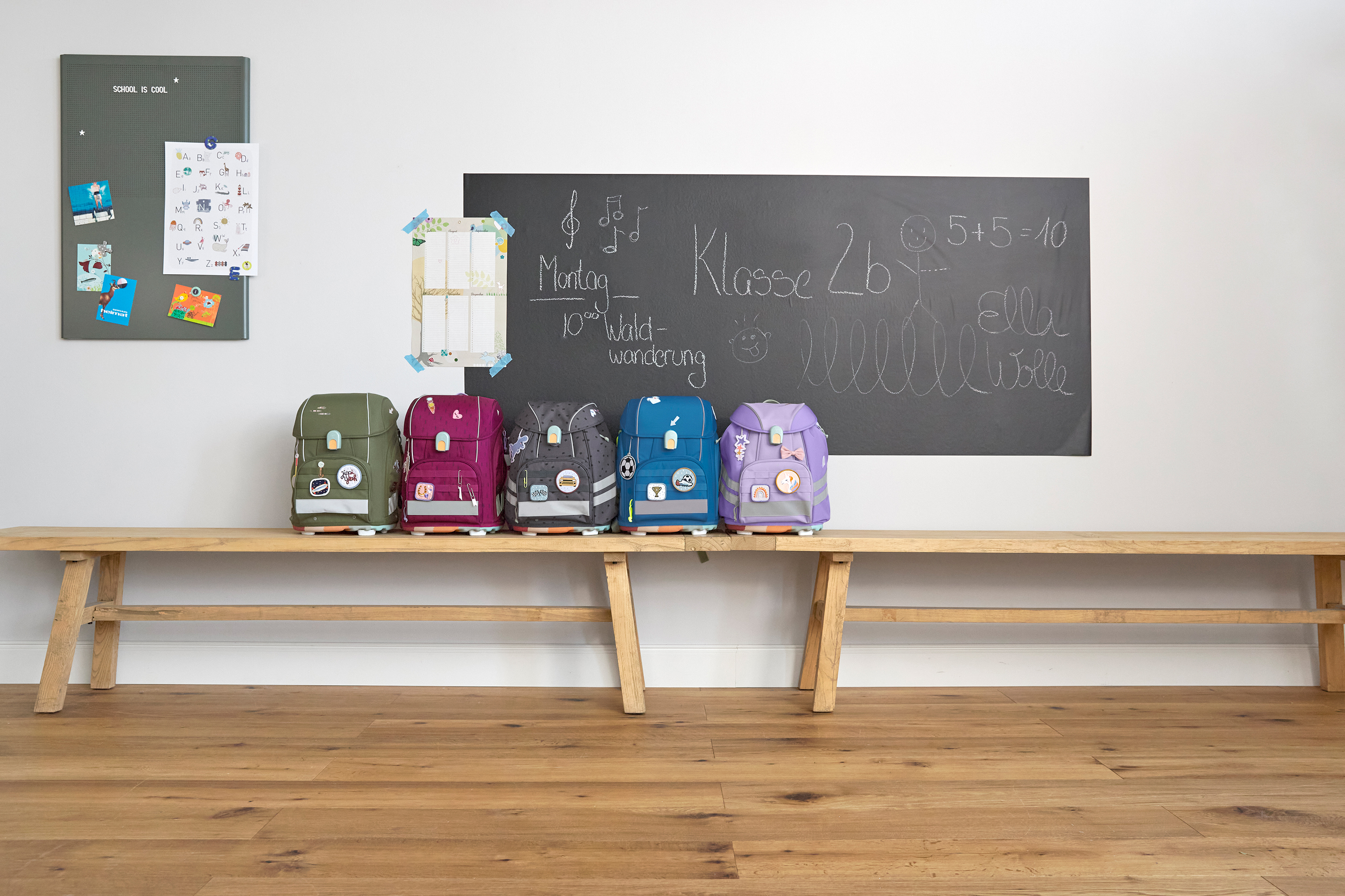 Schulranzen Set 7-teilig, Boxy Unique Speckles Berry