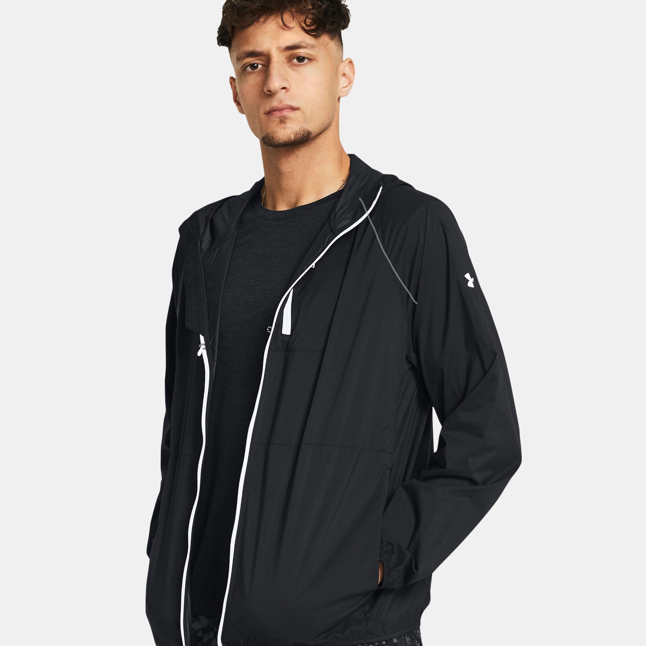 Phantom Windbreaker Laufjacke Herren - Schwarz, Weiß