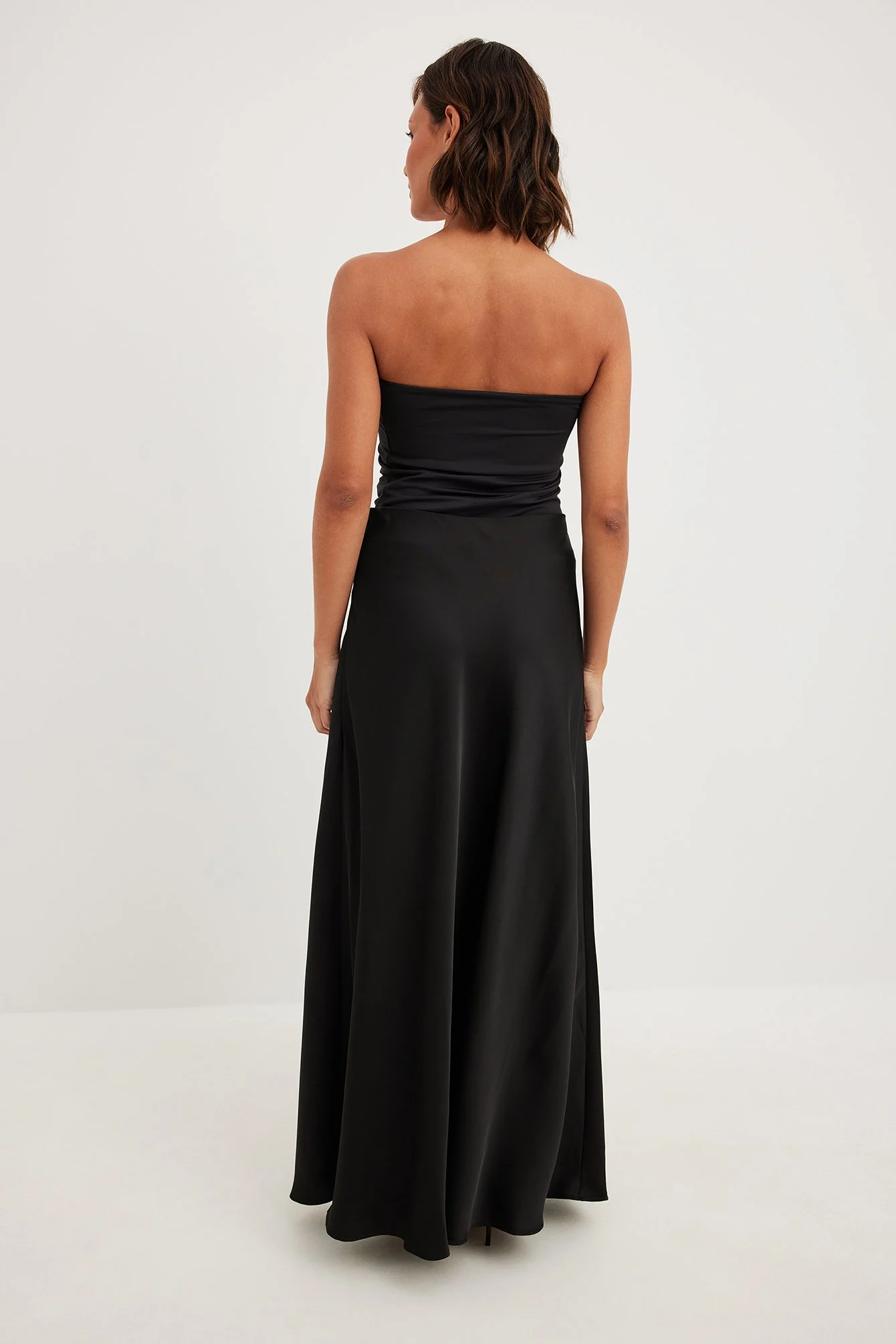 Maxirock aus Satin mit mittelhoher Taille