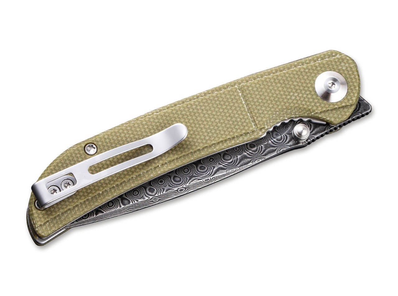 Imperium Damascus Micarta Olive