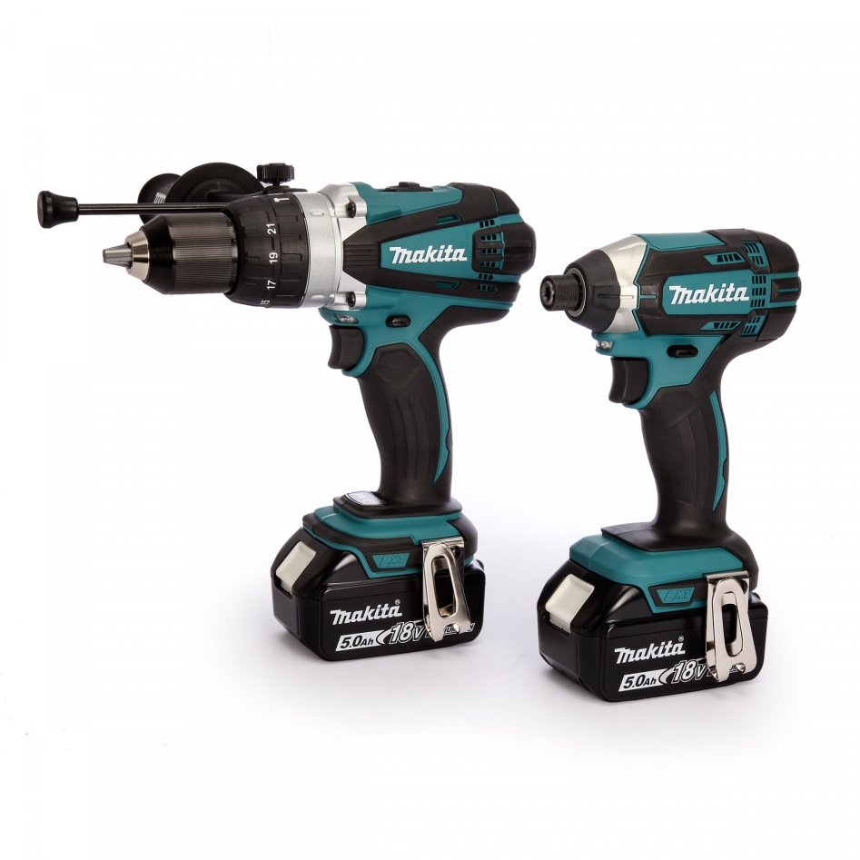 Makita DLX2145TJ Kombi-Set 18V 5,0 Ah Li-Ion Akku-Schlagbohrschrauber DHP458 + Akku-Schlagschrauber DTD152 in M-Box
