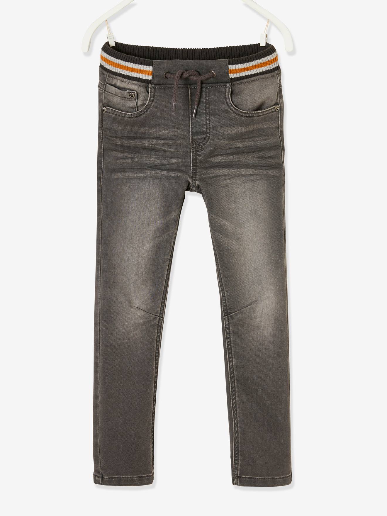 Vertbaudet Jungen Sweathose, Denim-Optik Oeko-Tex - schwarz