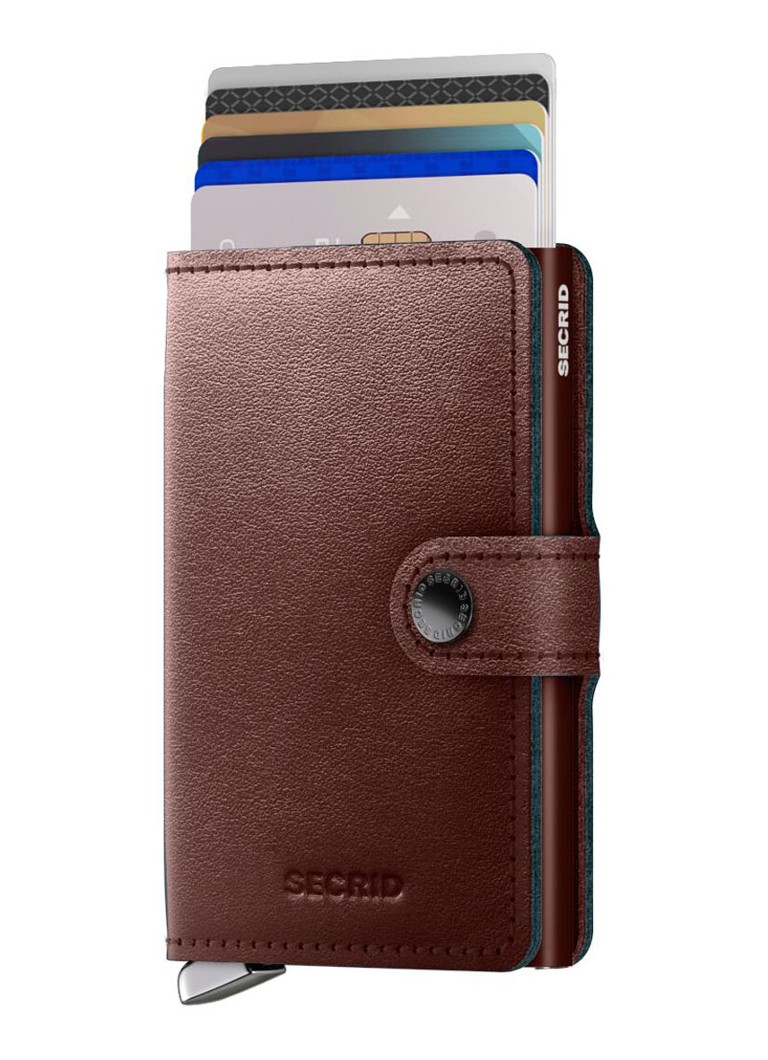 Portafoglio Secrid Miniwallet in pelle color crepuscolo con porta carte di credito.